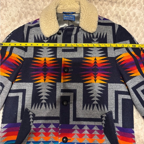 Pendleton Multicolor Geometric Jacket with Shearling Collar - Picture 6 of 13